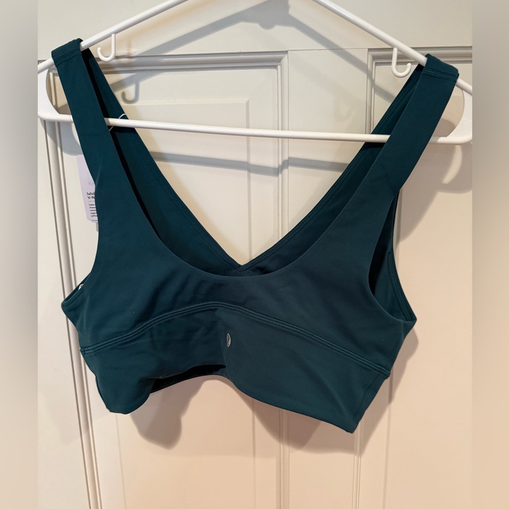 NWT Lululemon Align V-neck Bra A/B Size 10 Storm Teal - Picture 4 of 5